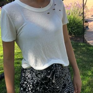 Me to We white distressed shirt